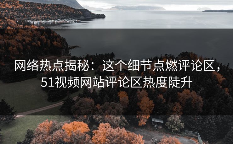 网络热点揭秘：这个细节点燃评论区，51视频网站评论区热度陡升
