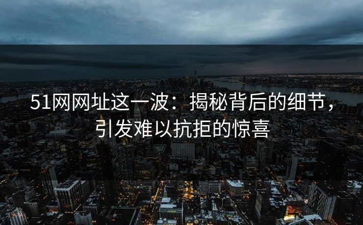 51网网址这一波：揭秘背后的细节，引发难以抗拒的惊喜